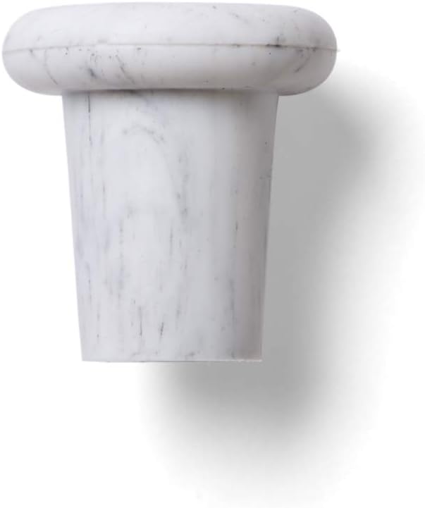 Outset B320 Silicone Wine Bottle Stoppers, White Marble, Small