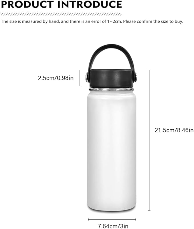 Axolotl Stainless Steel Water Bottle 20 OZ Cherry Blossom Insulated Water Bottle Carrier Sling Bag Water Bottle Pouch Adjustable Strap