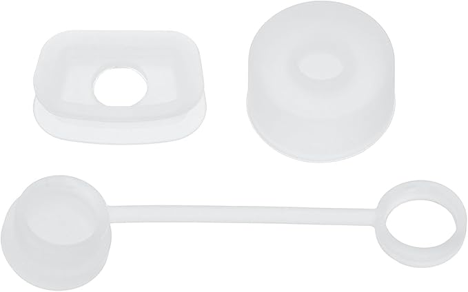 PATIKIL Silicone Spill Stopper for Straw Cup 1.0 40oz/ 30oz, Set of 3 Tumbler Accessories Including 1 Straw Cover Cap, 1 Square Spill Stopper and 1 Round Leak Stopper, Clear