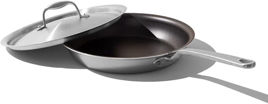 Made In Cookware - ProCoat 10" Non Stick Frying Pan With Lid - 5 Ply Stainless Clad Nonstick - Professional Cookware - Crafted in Italy - Induction Compatible - (Graphite)