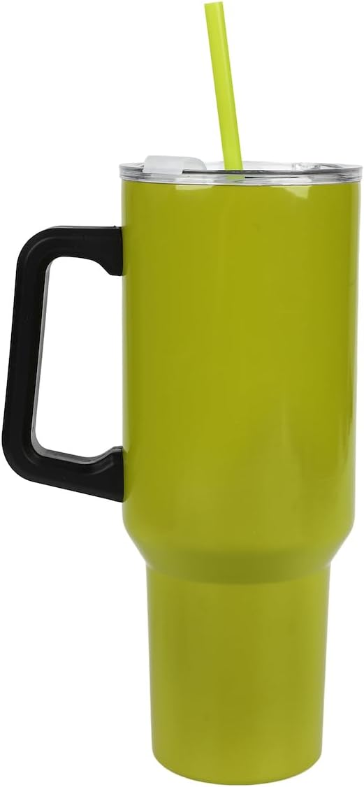 Bioworld Grinch Grinning Face 40 Oz Green Stainless Steel Tumbler With Handle