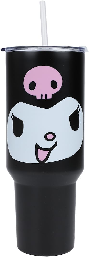 Bioworld Kuromi 40 Oz. Stainless Steel Tumbler With Leak-Proof Lid