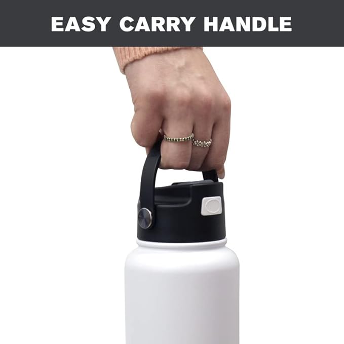 Hydraflow Hybrid - Triple Wall Vacuum Insulated Water Bottle with Flip Straw (17oz, Sand) Stainless Steel Metal Thermos, Reusable Leak Proof BPA-FREE for Sports and Travel