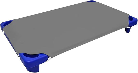 Pack of 24 Cot Sheet for Daycare Preschool Cot Bed -Polyblend Fabric with Corner Elastic Cots Sheets Fits On 22" X 40" Inches Size Toddler and Preschool Daycare Cot Dark Grey 22 X 40 Size