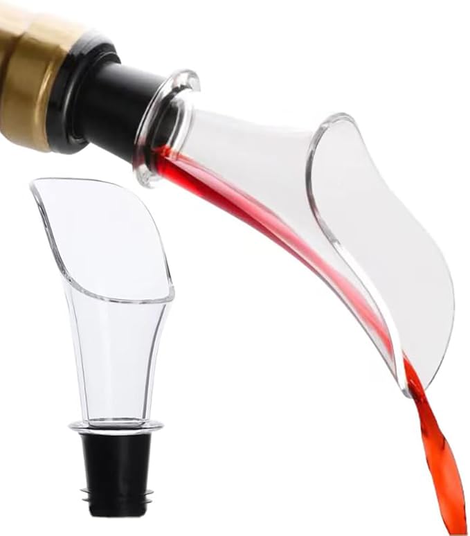 Wine Stopper set, Wine Bottle Stopper with Built-in Vacuum Wine Saver Pump Food-safe Silicone Caps (1), 3.5*1.2 Inches, Black