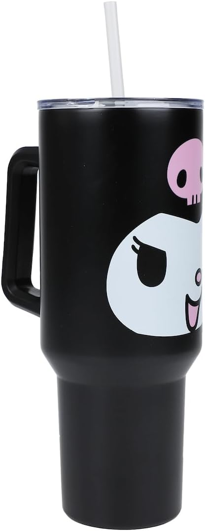 Bioworld Kuromi 40 Oz. Stainless Steel Tumbler With Leak-Proof Lid