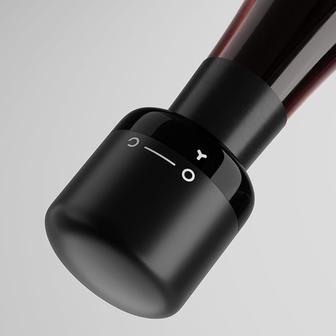 Wine Stoppers for Wine Bottles Set of 2, Leak-Proof Wine Saver, Reusable Wine Cork Cap, Wine Bottle Sealer for Parties, Ideal Gift for Wine Lover (Black)