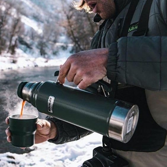 Stanley Thermo Stopper replacement for yerba mate drinking - Convert Stanley Thermo to Yerba Mate Termo Pico Mate/Pico cebador Stopper with High Precision Flow (Green, Set of 1)