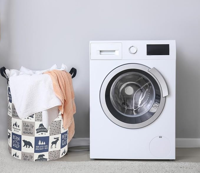 Kids Laundry Hamper, Animal Laundry Basket Collapsible Nordic Style Storage Baskets for Home Decor,Office,Toy Organizer,(Bear)