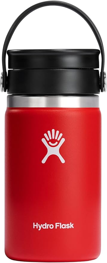 Hydro Flask Stainless Steel Wide Mouth Bottle with Flex Sip Lid and Double-Wall Vacuum Insulation for Coffee, Tea and Drinks