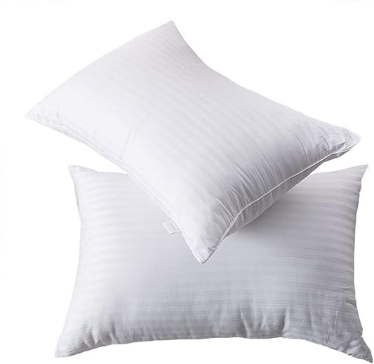 Bed Pillows for Sleeping: Queen Size Microfiber Pillows 2 Pack - Ultra Soft Breathable Down Alternative Pillows - Hotel Luxury Collection Pillows for Back Stomach or Side Sleepers (Queen)