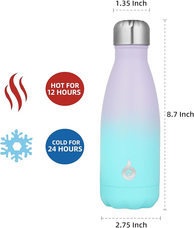 BJPKPK Water Bottles Insulated 12oz Stainless Steel Water Bottle Dishwasher Safe,Oasis