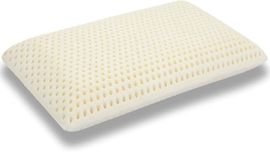 Royalisneeo 100% Talalay Latex Pillow, Soft, Foam Rubber Pillow Helps Relieve Pressure,Best Gift with Removable Cotton Cover for Back, Stomach and Side Sleepers(Queen)
