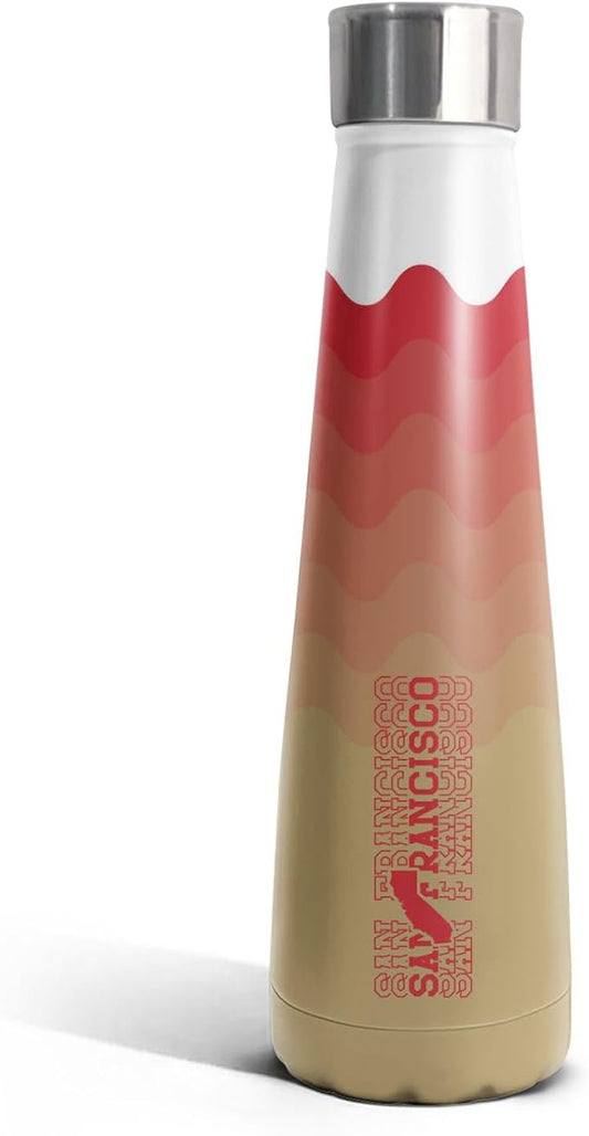 16oz San Francisco New Cola Bottle Insulated Water Bottle Stainless Steel Thermos Cup, Reusable Water Bottles Leak Proof Metal Sports Water Bottle