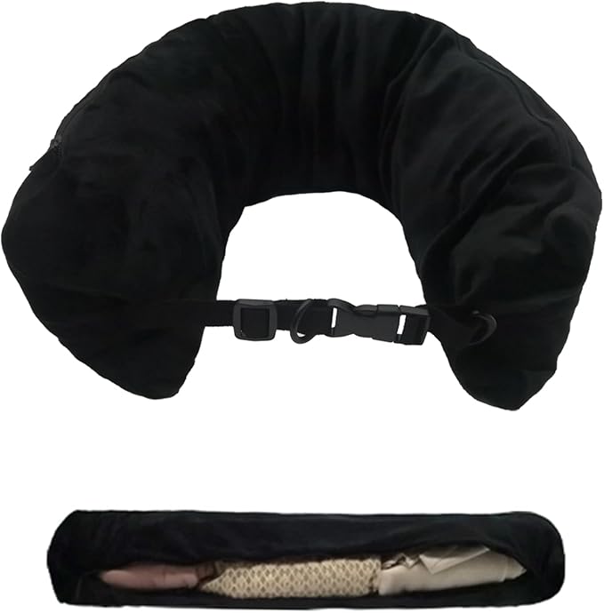 Stuffable Neck Pillow for Travel,Stuffable Travel Pillow,Travel Neck Pillow Stuffable with Clothes Transforms Into Extra Luggage without Excess Fees