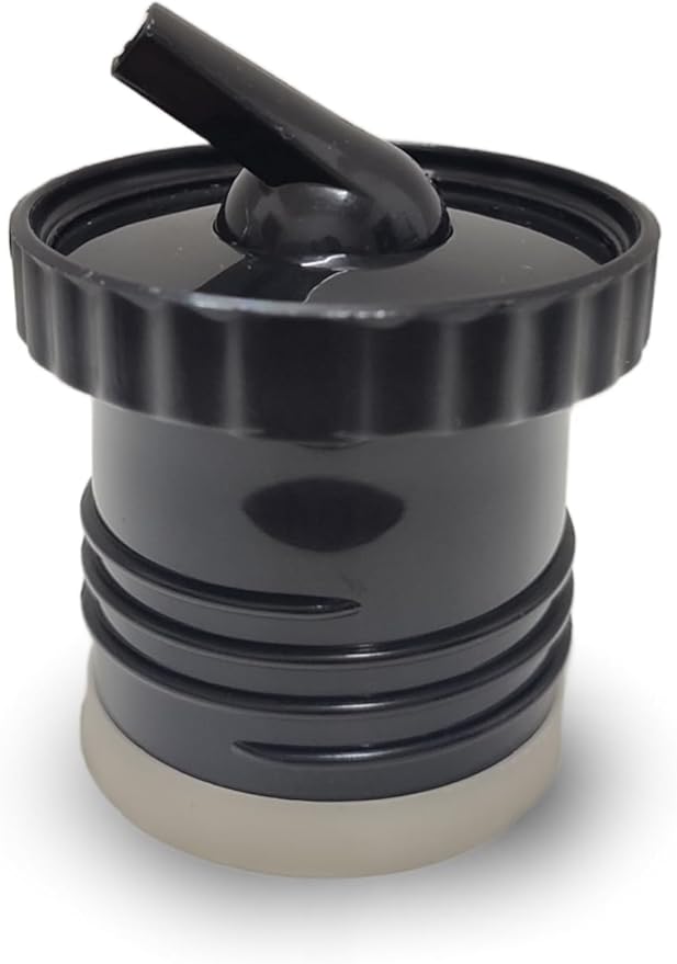 Stanley Thermo Stopper Replacement for Yerba Mate Drinking - Convert Stanley Thermo to Yerba Mate Termo Pico Mate/Pico cebador Stopper with High Precision Flow (Black V3, Set of 1)
