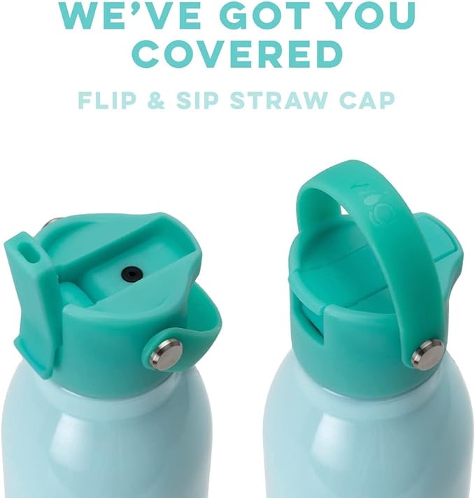 Swig Life 26oz Insulated Water Bottle with Straw & Flip + Sip Handle | Leak Proof, Dishwasher Safe, Cup Holder Friendly, Stainless Steel Water Bottle (Chicks Dig It)