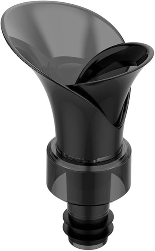 GeRRiT Black Wine Stopper Creative Petal Type Red Wine Vacuum Preservation Stopper Wine Pourer 2-in-1 Decanter Quick Wine Primer, Ideal Gift Accessories, short