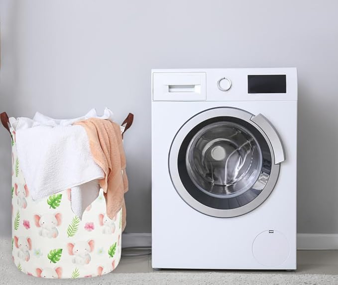 Kids Laundry Hamper,Elephant Laundry Basket Collapsible Space Storage Baskets for Home Decor,Office,Toy Organizer,(Cute elephant