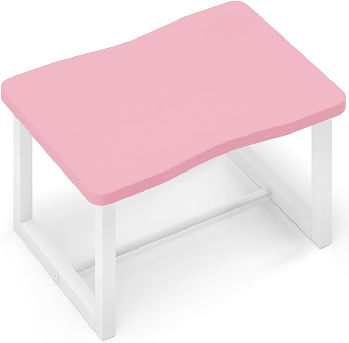 Wooden Step Stool,Bed Step Stool for Adult,Wood One Step Stool for Kitchen, Bedroom, Living Room, Bathroom Hold up to 500lbs