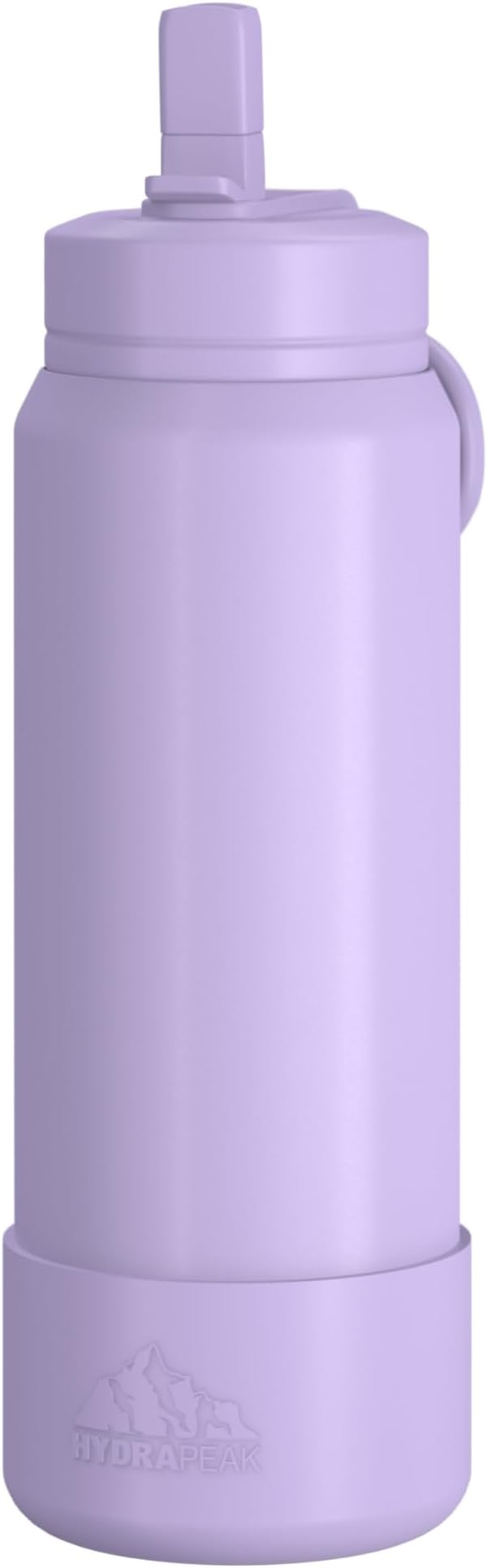 Hydrapeak 26oz Sport Insulated Water Bottle with Straw or Chug Lid, Leak & Spill Proof, Keeps Drinks Cold for 24 Hours, Hot for 12 Hours, Premium Stainless Steel Water Bottles (26oz, Dlavender)