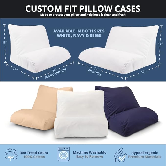 Contour Flip Lounge Pillow (Flip with Navy Case)
