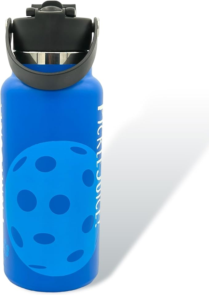 Maui Pickleball Co.โข Pickleball Water Bottle 32oz, Pickleball Gifts, Insulated Stainless Steel Water Bottle, Funny Water Bottle, PickleBall Accessories Sip/Straw Lid, Viral TikTok Product
