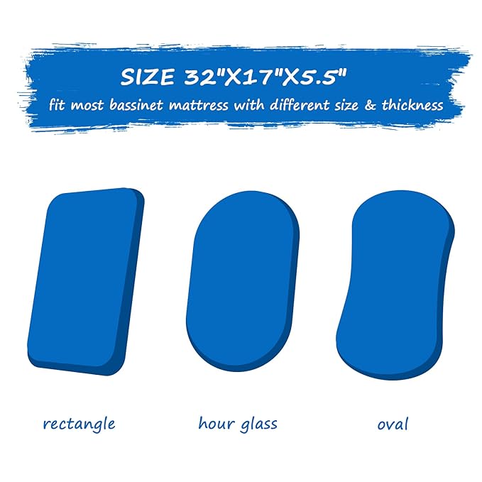 Bassinet Sheet Set 2 Pack Fitted Universal Microfiber Soft Cradle Sheets for Hourglass Rectangle and Oval Bassinet Mattress, Rainbow Bassinet Sheets for Girls and Boys