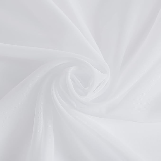 KGORGE Canopy Bed Sheer Curtains for Queen/King/Twin/Full Size, 8 Panels for Girls Boys Adults Bed, Home Bedroom Decor (White, 45 inch Width X 84 inch Length)