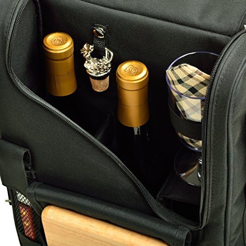 Nebraska University Cornhuskers Licensed Deluxe Wine Carrier with Wine Glasses and Accessories for Two Assembled & Quality Approved in The USA