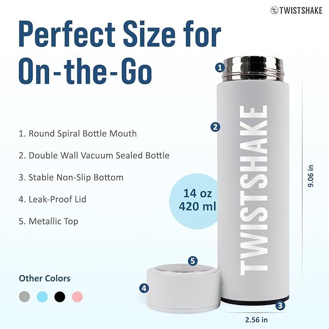 Hot/Cold Bottle 420 Ml, Prime Baby, White