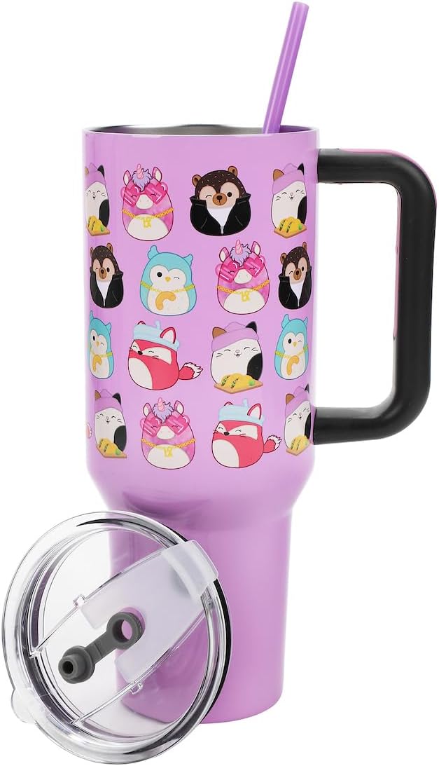 Bioworld Squishmallows Favorite Characters 40 Oz Stainless Steel Tumbler