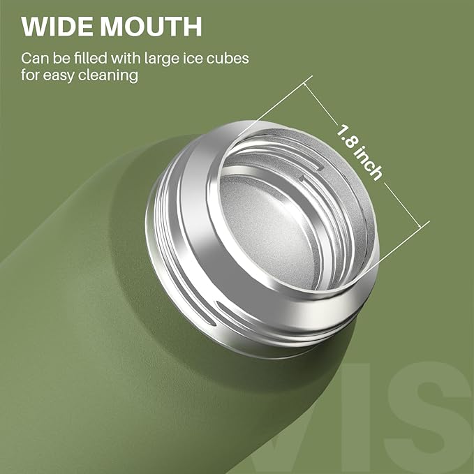 Insulated Sports Water Bottle, Stainless Steel Water Bottles with Locking Flip Top Lid, Insulated Bottle with Double-Wall Vacuum Insulation for Fitness and Outdoor Enthusiasts