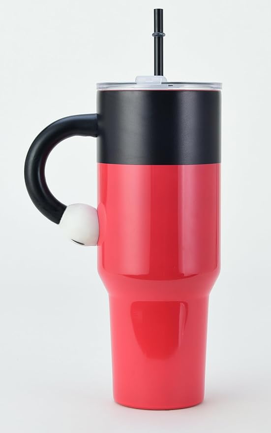 Bioworld Disney Mickey Mouse 40 Oz Stainless Steel Tumbler With Sculpted Arm Handle