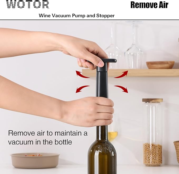 Wine Saver Vacuum Pump with 20 Stoppers, Wine Stopper, Wine Preserver, Reusable Bottle Sealer Keeps Wine Fresh