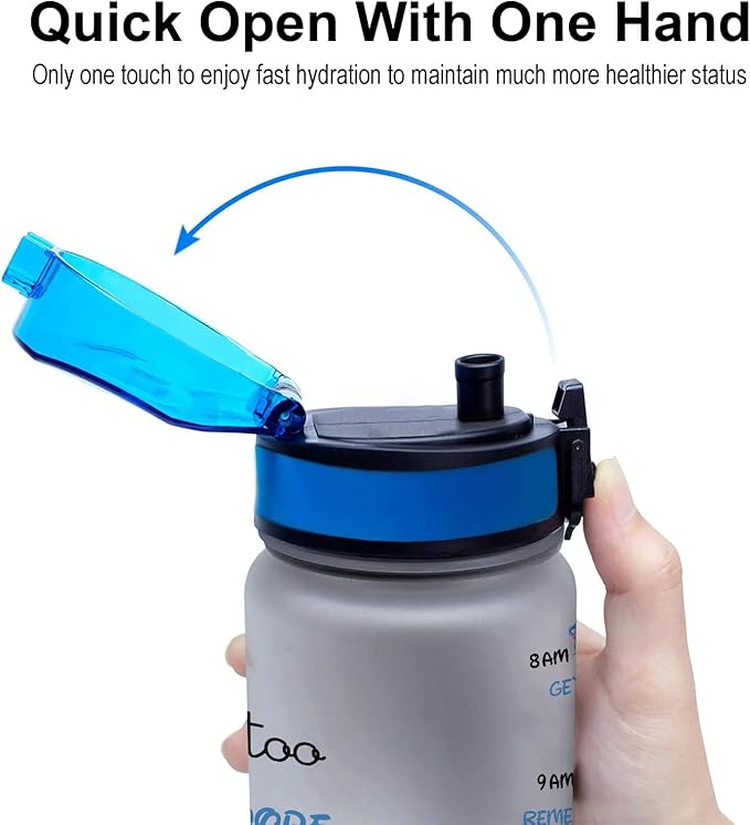 Cute Donkey 32 Oz Water Tracker Bottle, Insulated Water Bottle with Donkey Character