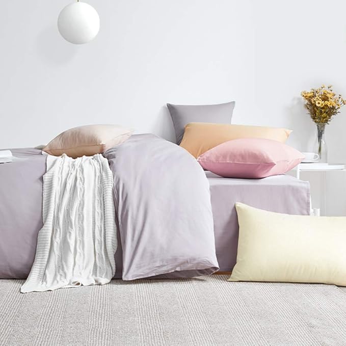 Toddler Pillowcase Set of 2 PC 600 TC 100% Egyptian Cotton Toodler 12x16 Inch Small Travel Pillow Case Envelope Closer Decorative Soft Cozy Travel Kids Nursery Preschool Pillow Cases, Light Blue Solid