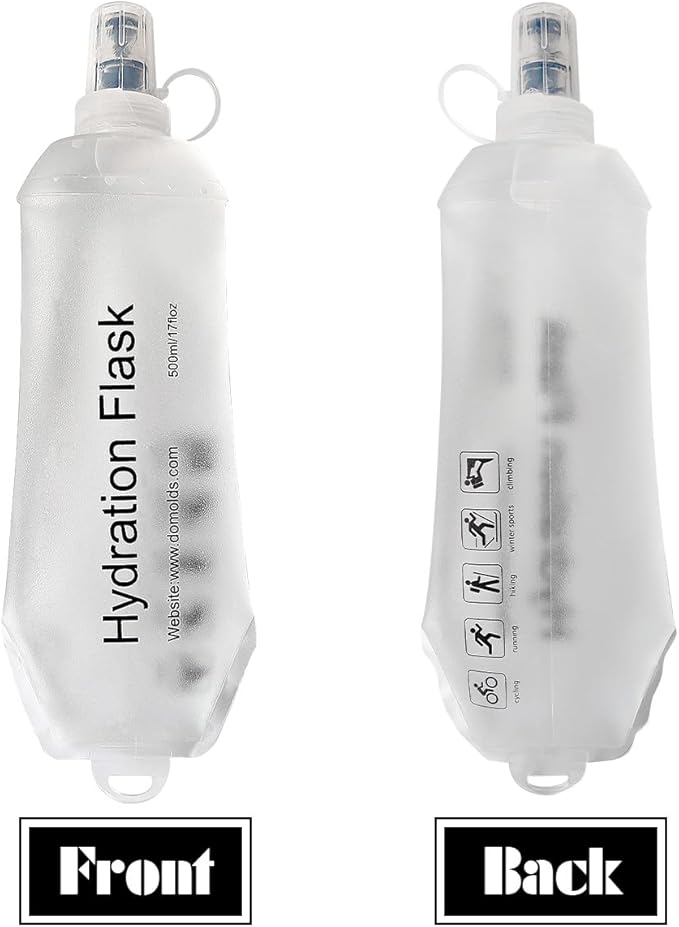 250 ml Transparent Frosted Texture Soft Flask, BPA Free, for Running, Hiking, Cycling, Folding Bottle