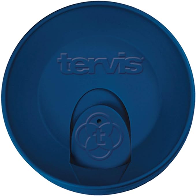 Tervis Travel Lid Made in USA Double Walled Insulated Tumbler Travel Cup Keeps Drinks Cold & Hot, Fits 16oz Tumblers, Navy