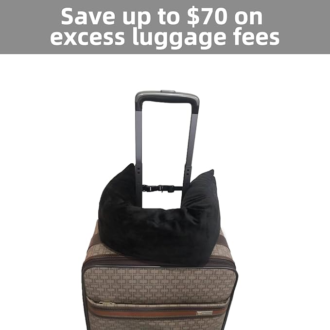 Stuffable Neck Pillow for Travel,Stuffable Travel Pillow,Travel Neck Pillow Stuffable with Clothes Transforms Into Extra Luggage without Excess Fees(with Eye Masks, Earplugs and Storage Dag)