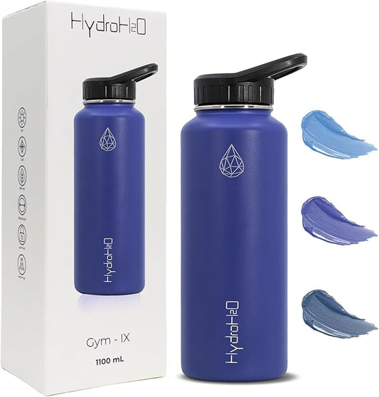 37 oz Insulated Water Bottles with Twist Cap, Stainless Steel Water Bottle, Leak Proof Metal Water Bottle, Resuable Thermos BPA Free Flask, Purple