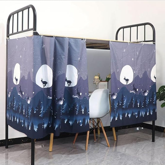 XGOPTS Bottom Bunk Bed Curtains Students Dormitory Bunk Bed Curtains Loft Bedroom Privacy Curtains Single Sleeper Blackout Cloth Bed Tent Curtain Shading Net Lightproof Bedding Spread Curtain Canopy
