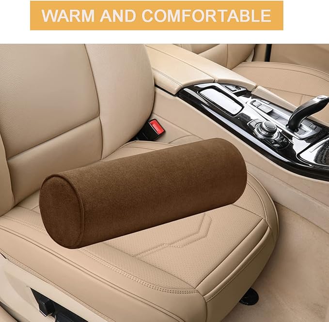 Cylinder Round Memory Foam Support Pillows 24X6 Cervical Neck Roll Pillow with Pillowcase Soft, Comfortable and Breathable for Sleeping, Chair, Car, Sofa,Travel Coffee
