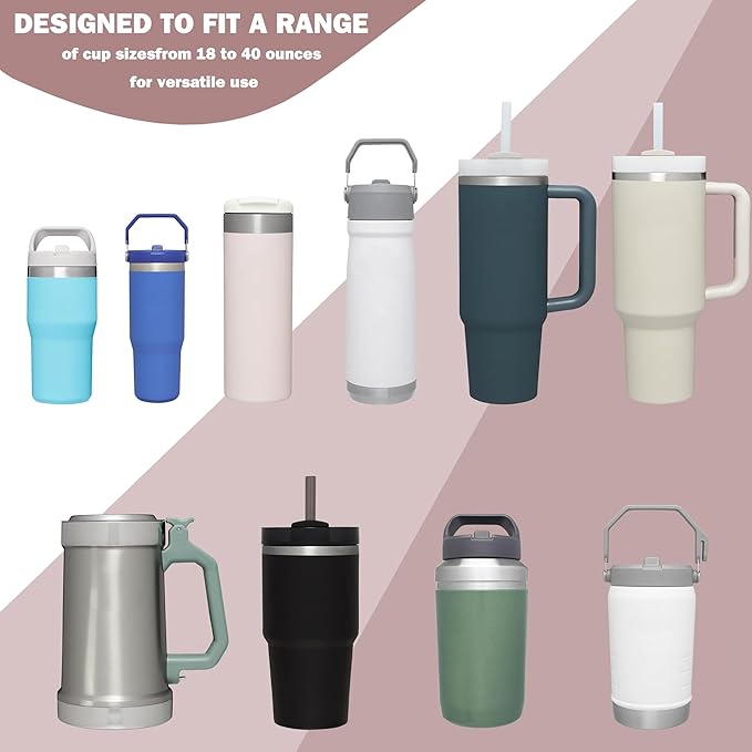 Water Bottle Pouch for Stanley 40 oz Tumbler with Handle - Gym Accessories for Women, Cup Belt Bag Compatible with Stanley/Simple Modern Tumbler Accessories