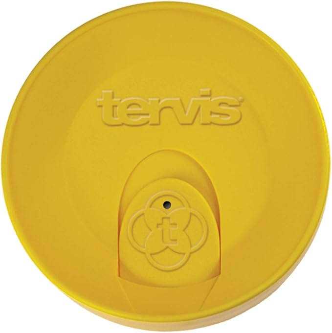 Tervis Travel Lid Made in USA Double Walled Insulated Tumbler Travel Cup Keeps Drinks Cold & Hot, Fits 16oz Tumblers, Yellow