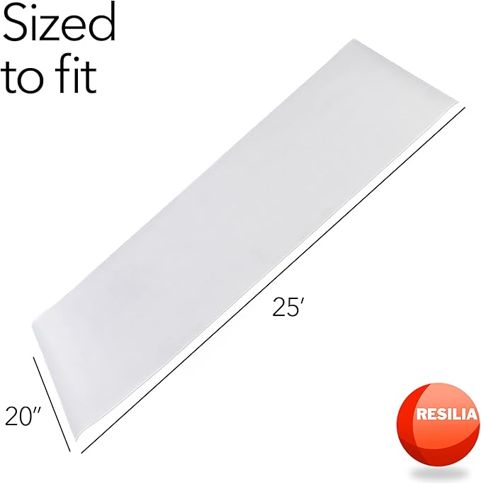 Heavy Duty Vinyl Closet Shelf Liner for Wire Racks or Shelving - for Kitchen Pantry or Cabinet Storage, Clear, 20 Inches x 25 Feet, Non-Adhesive, Waterproof, Stain-Resistant, Cut-to-Size