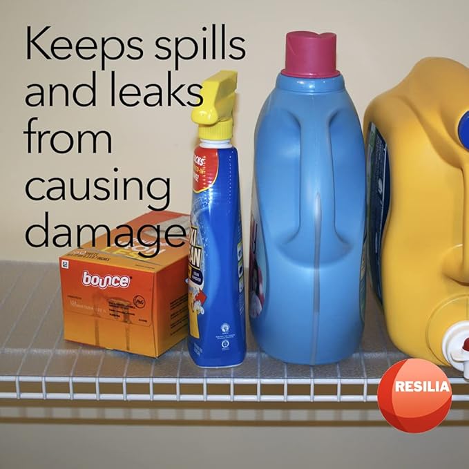 Heavy Duty Vinyl Closet Shelf Liner for Wire Racks or Shelving - for Kitchen Pantry or Cabinet Storage, Clear, 12 Inches x 25 Feet, Non-Adhesive, Waterproof, Stain-Resistant, Cut-to-Size