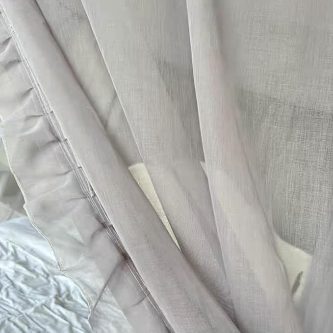 Elegant Princess 4 Corner Post Mosquito Net Romantic for Girls Women Bed Curtain Canopy for Adult Wedding Bedroom Kids Rooms Decoration (Type4-Grey, California King)