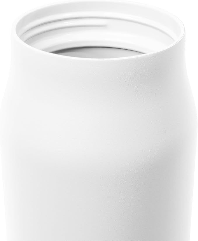 Simple Modern Water Bottle with Push Button Straw Lid | Ceramic-Lined Insulated Stainless Steel | Travel Water Bottles for Gym & Sports | Leak Proof | Mesa Signature Collection | 34oz, Winter White