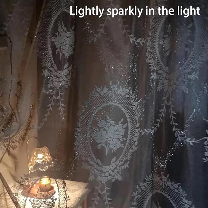 Elegant Lace Princess 4 Corner Post Mosquito Net Romantic for Girls Women Bed Curtain Canopy for Adult Wedding Bedroom Kids Rooms Decoration (Coffee, California King)